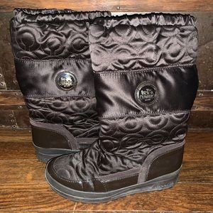 Brown Coach winter boots